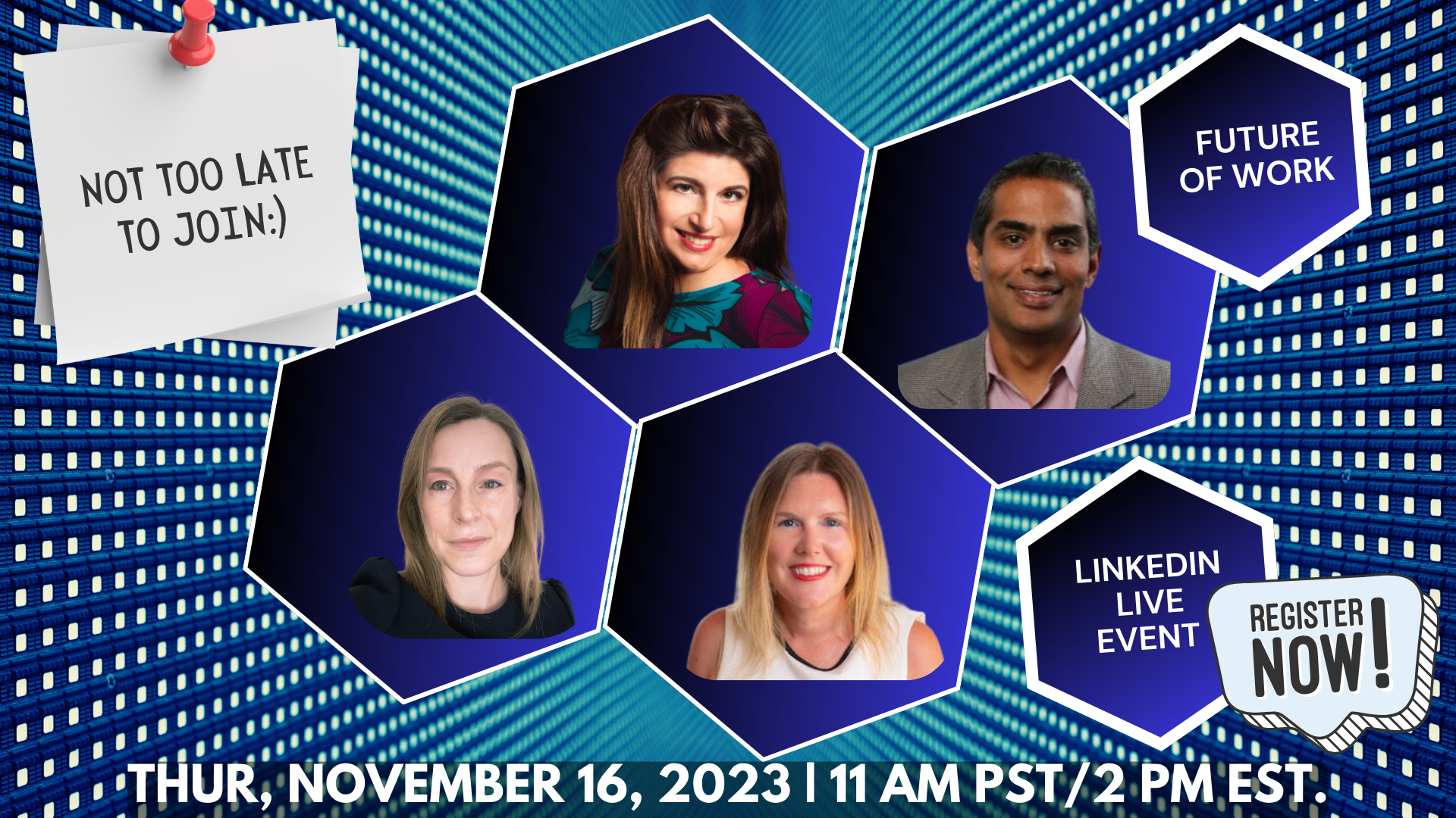 Join us for our next LI live event on Thursday, Nov 16 at 11 am PST
