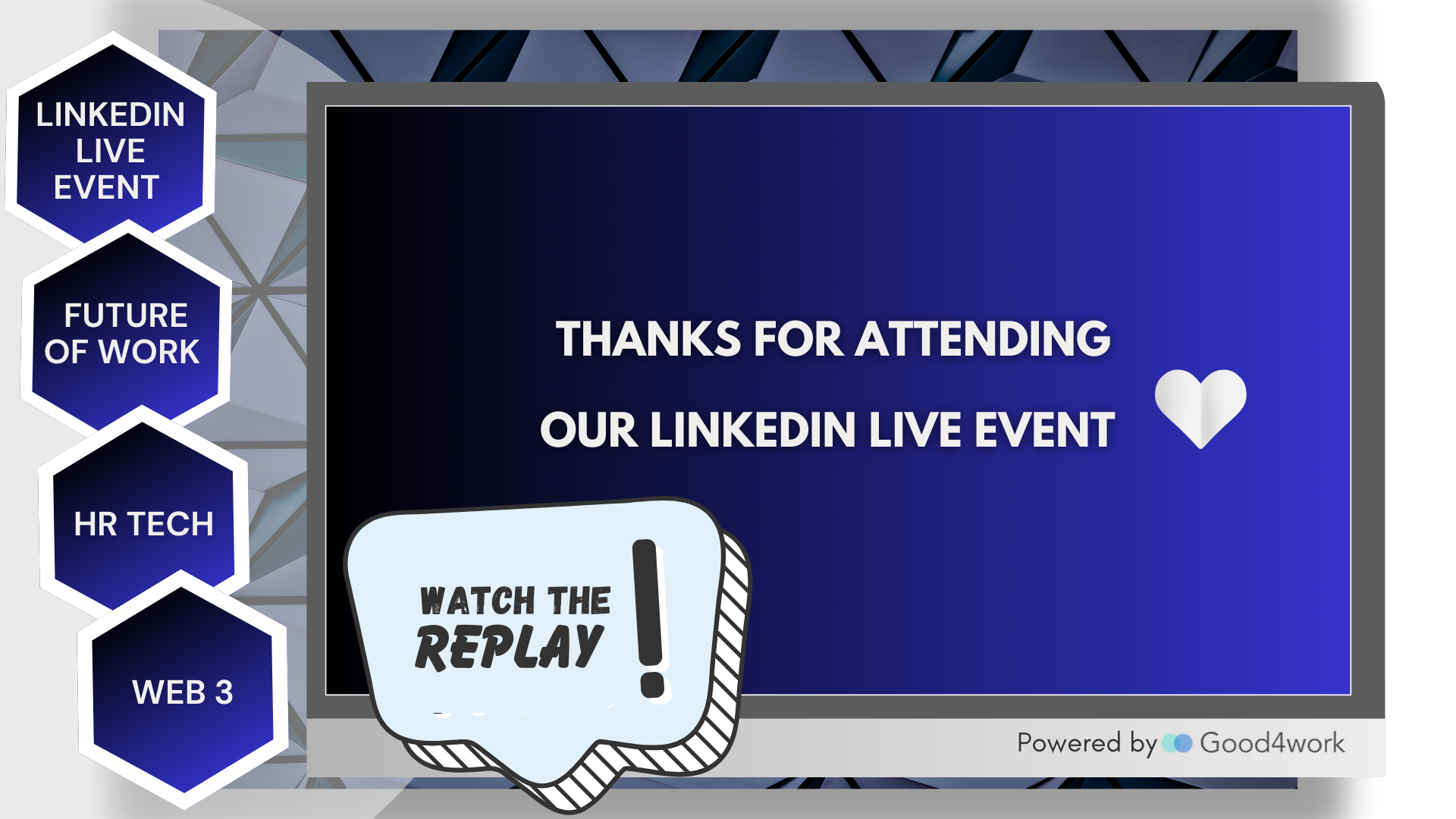 Thanks for joining our LI event - watch the replay